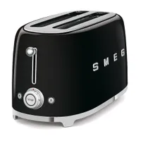 SMEG TSF02BLEU 50s Style 4 Scheiben Langschlitz Toaster Schwarz