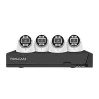 Foscam FN9108E-T4-2T Überwachungsset mit 4 Überwachungskameras weiß