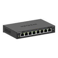 NETGEAR GS308E Managed Switch 8 Port Gigabit Ethernet LAN Switch Plus (Plug-and-Play Netzwerk Switch Managed, IGMP Snooping, QoS, VLAN, lüfterlos, Robustes Metallgehäuse) Schwarz
