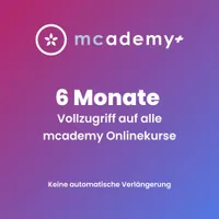 mcademy+ | 6 Monate | Vollzugriff auf alle Onlinekurse
