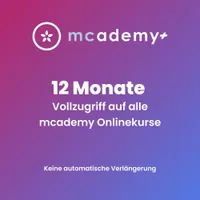 mcademy+ | 12 Monate | Vollzugriff auf alle Onlinekurse