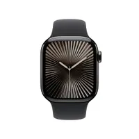 Apple Watch Series 10 LTE 42mm Slate Titangehäuse mit schwarzem Sportarmband - S/M