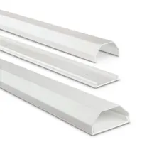 Hama 00220989 Alu-Kabelkanal, eckig, 110 x 5 x 2,6 cm, Weiß