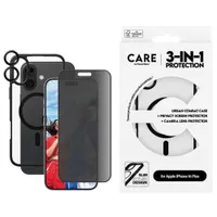 CARE by PanzerGlass® Flagship 3-in-1 Privacy Set iPhone 16 Plus