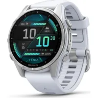 Garmin Fenix 8 - 43 mm AMOLED Steinweiss/Silber