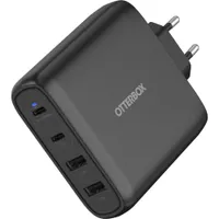 OtterBox EU Wall Charger 100W GaN 2X USB-C/ 2x USB-A PD Schwarz