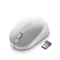 Dell Premier Wireless Mouse MS7421W Platinum Silver - Bluetooth, USB-Dongle, USB-C, 4000 DPI, 7 Tasten, 80g
