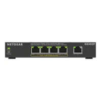 NETGEAR PoE Switch 5 Port Gigabit Ethernet LAN Switch PoE+ mit 4 Port bei 63 W (GS305P), Desktop- oder Wandbefestigung