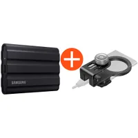 Samsung Portable SSD T7 Shield 4 TB USB 3.2 Gen2 Typ-C Schwarz PC/Mac inkl. SmallRig-Halterung MagSafe