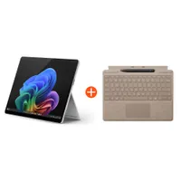 Microsoft Surface Pro (11. Edition) Copilot+ PC 13" 2in1 Platin Snapdragon® X Plus 16GB/512GB SSD Win11 EP2-08345 ohne Netzteil inkl. MS Surface Pro Keyboard mit Slim Pen Sand
