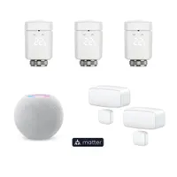 Eve Thermo (Matter)  - 3x Smartes Heizkörperthermostat + HomePod mini+ 2er Eve Door & Window (Matter)