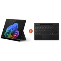 Microsoft Surface Pro (11. Edition) Copilot+ PC 13" OLED 2in1 Graphit Snapdragon® X Elite 16GB/1TB SSD Win11 EP2-08384 Ohne Netzteil inkl. MS Surface Pro Keyboard mit Stiftaufbewahrung schwarz