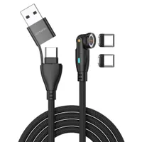 4smarts USB-C/A 540° Magnetkabel GravityCord 100W 1,8m schwarz