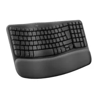 Logitech Wave Keys Grafit Kabellose Tastatur, Bluetooth, ergonomisch, Logi Bolt Empfänger, Unterstützt Logi Option+