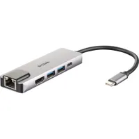 D-Link DUB-M520 5-In-1 USB-C Hub mit HDMI/Ethernet und USB-C Ladeanschluss