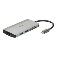 D-Link DUB-M810 8-In-1 USB-C Hub mit HDMI/Ethernet/Kartenleser/USB-C Ladeanschluss
