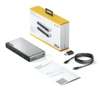 Alogic DV4 Universal Quad Display Docking Station Space Grey
