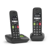 Gigaset E290A Duo Großtastentelefon schwarz