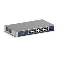NETGEAR 24-Port Gigabit Ethernet Smart Switch (GS724T) Managed, optional mit Insight Cloud Management für 1 Jahr, mit 2 1G SFP, Desktop & Rack-Mount