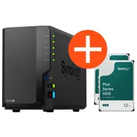 Synology DS225+ NAS System 2-Bay 24 TB inkl. 2x 12 TB Synology HDD HAT3310-12T