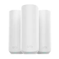 NETGEAR Orbi 370-Serie Dualband WiFi 7 Mesh-Netzwerksystem für Häuser/Wohnungen (RBE373) WLAN-Router + 2 Repeater, Sicherheitsfunktionen, 3,6 GBit/s, Abdeckung 360 m2, 70 Geräte, 2,5G Internet, BE3600