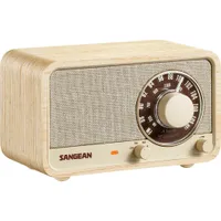 Sangean WR-8 Portables FM-Radio Echtholz-Gehäuse Weiße Esche