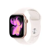 Apple Watch Series 11 GPS + Cellular 42mm Rose Gold Aluminium Gehäuse mit Sport Band (light blush) - S/M