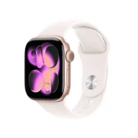 Apple Watch Series 11 GPS 42mm Rose Gold Aluminium Gehäuse mit Sport Band (light blush) - S/M