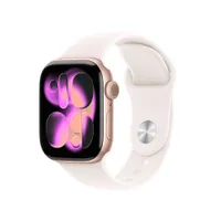 Apple Watch Series 11 GPS 42mm Rose Gold Aluminium Gehäuse mit Sport Band (light blush) - M/L