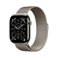 Apple Watch Series 11 GPS + Cellular 46mm Natural Titanium Gehäuse mit Natural Milanese Loop - S/M