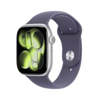 Apple Watch Series 11 GPS 46mm Silver Aluminium Gehäuse mit Sport Band (purple fog) - S/M