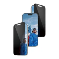 PanzerGlass® Privacy Displayschutz m. Schwarz Rahmen iPhone 17 Pro Ultra-Wide Fit m. Fastfit in-a-box