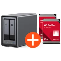 UGREEN NASync DXP2800 NAS System 2-Bay 32TB inkl. 2x WD WD161KFGX NAS HDD - 16 TB