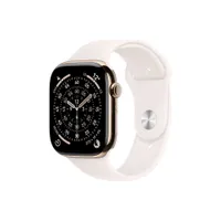 Apple Watch Series 11 GPS + Cellular 46mm Gold Titanium Gehäuse mit Sport Band (light blush) - S/M
