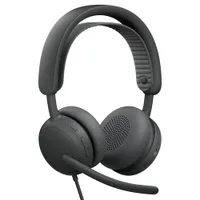 Logitech Zone Wired 2 for Business Grafit, Kabelgebundenes USB-Headset mit adaptiver Hybrid-ANC, Mikrofon mit Geräuschunterdrückung, Microsoft Teams zertifiziert