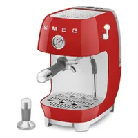 SMEG ECF03RDEU 50's Style Premium-Siebträger-Espressomaschine Rot