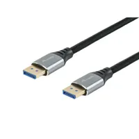 Equip 119282 DisplayPort 2.1 Premium-Kabel, Stecker auf Stecker, 2m, silber