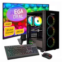 Hyrican GAMEMAX MegaDeal Draco XD SET26924 7794 Ryzen 5 5500 16GB 1TB SSD RTX 5060 Win11 + MSI MAG 32C6X Curved Monitor 80cm (32")