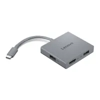 Lenovo 4-in-1 USB-C Hub Grau, HDMI, USB-A, 2x USB-A, 3.5mm Klinke-Combo