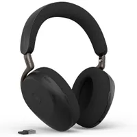 Jabra Evolve3 85 MS Schwarz Kabelloses Bluetooth-Headset inkl. USB-A Dongle und kabellosem Ladepad, ANC (Aktive Geräuchunterdrückung)