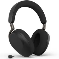Jabra Evolve3 85 UC Schwarz Kabelloses Bluetooth-Headset inkl. USB-C Dongle und kabellosem Ladepad, ANC (Aktive Geräuchunterdrückung)