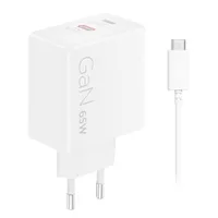 Lenovo Dual USB-C 65W GaN-Ladegerät/ Netzteil Weiß inkl. USB-C Kabel (1,5m)