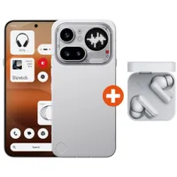 Nothing Phone (4a) Pro 12/256GB Dual-SIM silber Android 16 Smartphone + CMF Buds 2a Kabellose In-Ear Kopfhörer weiß