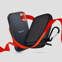 SanDisk Extreme Portable SSD V2 1 TB USB-C 3.1 (10Gb/​s) externe SSD inklusive Schutztasche