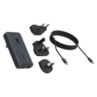 Xtorm TravelPro GaN3 Ultra Wand-Ladegerät Set 65W PD 1x USB-C 1x USB-A Austauschbare Stecker 1m 100W USB-C K