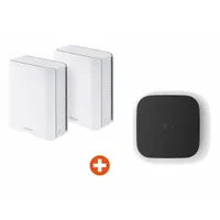 Bundle: ASUS ZenWiFi BT10 BE18000 Weiß Tri-Band WiFi 7 Smart AiMesh Extendable Router 2er Pack + Telekom Glasfaser Modem 2,5 Gbit/s schwarz