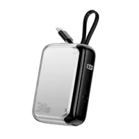 4smarts Powerbank Pocket mit USB-C Kabel 10000mAh - silber