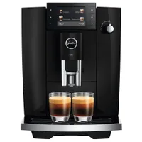 JURA E6 (ED) Kaffeevollautomat, 17 Spezialitäten, 3,5''-Farbdisplay, WiFi-fähig, Hot & Light Brew, Feinschaum-Technologie, Energiesparmodus, Piano Black