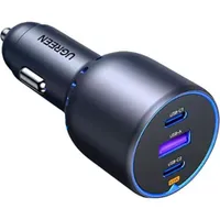 UGREEN Nexode 60W Auto-Schnellladegerät mit ausziehbarem USB-C-Kabel | USB-C | USB-A | 12V/24V