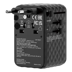 Verbatim 30191 Charge 'n' Travel GaN III Universal Reiseadapter 100W